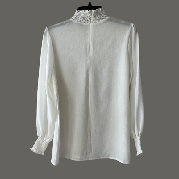 NWOT Alice Co Women’s Puff Sleeve Chiffon Blouse Size S - Picture 4 of 8